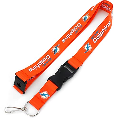 Miami Dolphins Team Color Lanyard with Breakaway Safety Clasp