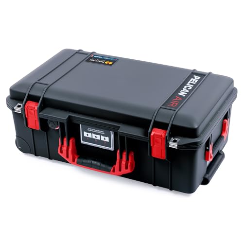 Pelican Air 1535 Carry-On Case - Black with Red Handles & Latches