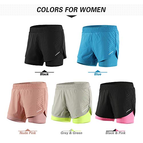 Women's 2-in-1 Running Shorts - Black, Small