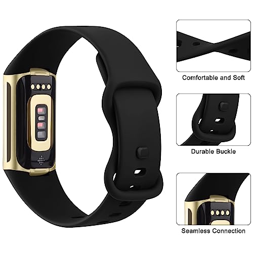 Soft Silicone Replacement Band for Activity Tracker - Black, Small