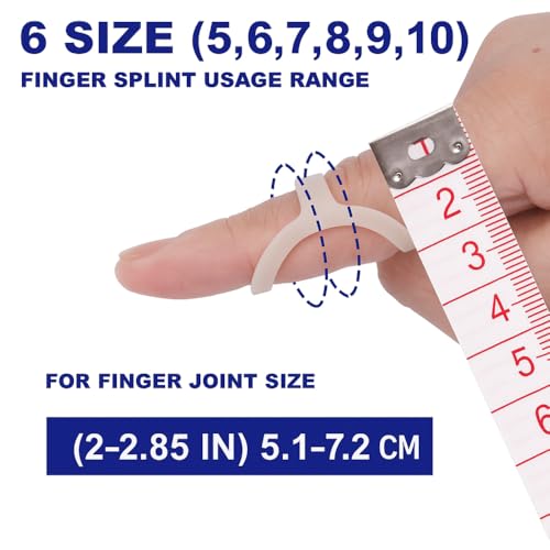Waterproof Finger Splints for Arthritis - 6 Sizes (5-10)