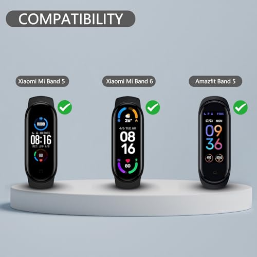 Amazfit Band 5 Replacement Strap - Soft Silicone Sport Band - Black