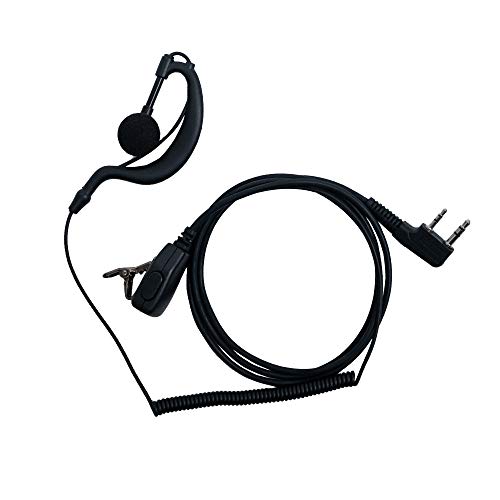 G Shape Earpiece Headset with Mic for Kenwood & Baofeng Two-Way Radios