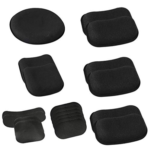 Tactical Helmet Replacement Foam Pads - Black, 19 Pieces