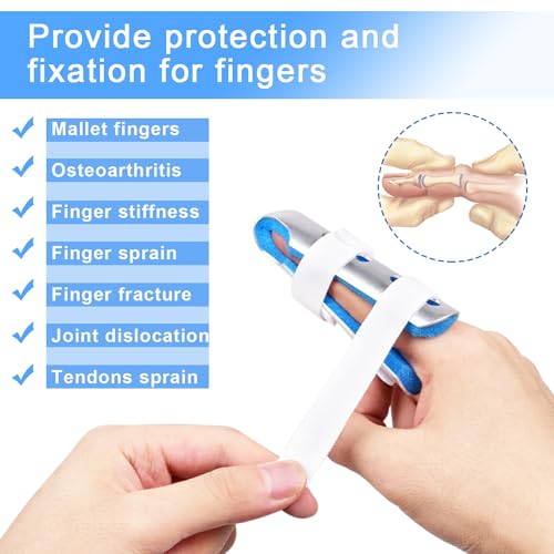 Finger Splint - 2 Pack Medium Size Finger Brace for Joint Protection