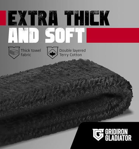 Athletic Bicep Sweat Bands - Moisture-Wicking Arm Bands for Football (Pair)