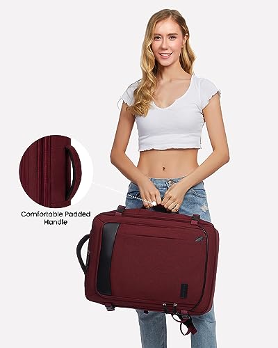 LOVEVOOK Red XL Expandable Carry-On Backpack with 4 Packing Cubes & Water Resistance