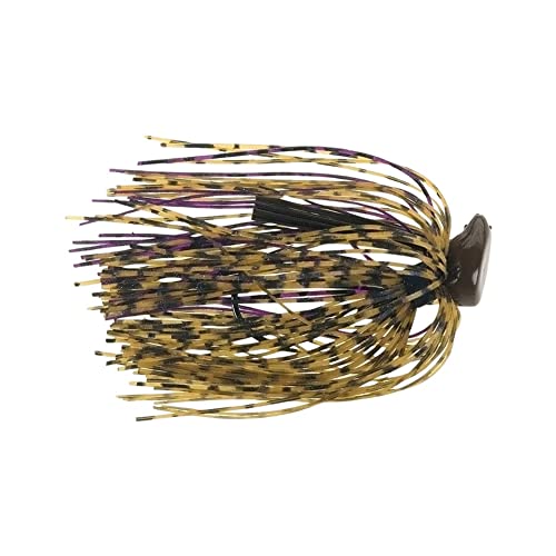 Flat Top Finesse Fishing Jig - 1/2 Oz, Premium Skirting, Peanut Butter & Jelly