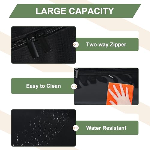 22" Upgraded Grill Tools Storage Bag, BBQ Utensil Holder with Pockets, Carry Bag for Outdoor Camping & Hiking BBQ, Gift for Men