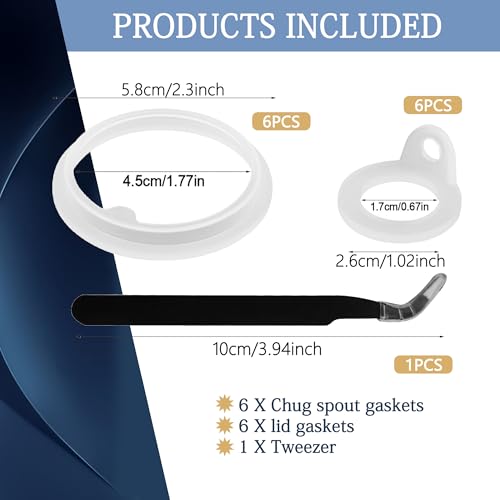 13 Pcs Water Bottle Lid Gasket Replacement for Takeya Actives 18oz