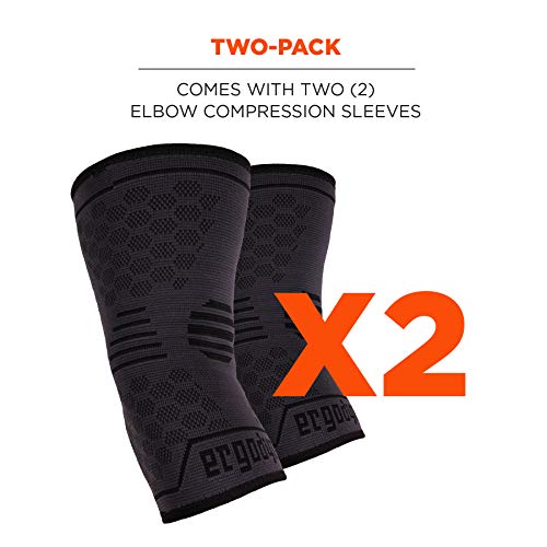 Ergodyne ProFlex 651 Elbow Compression Sleeve Medium Support Brace Black