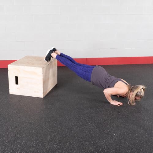 3-Way Wood Plyo Box for Plyometric Workouts - 20x24x30 Inch