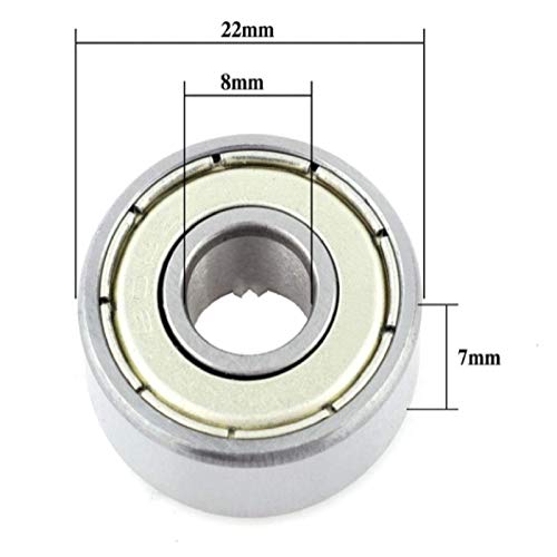 608Z Sealed Deep-Groove Ball Bearings - 8x22x7mm, 10 Pack