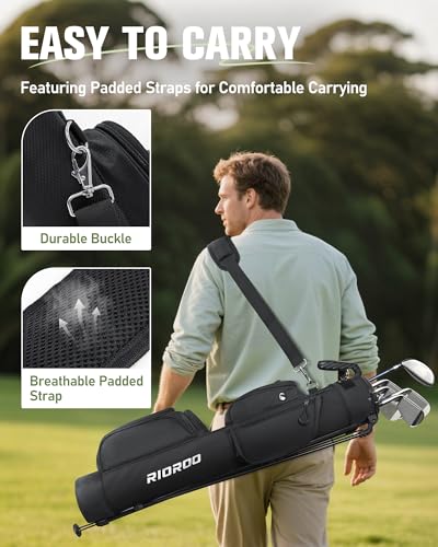 Lightweight 3-Way Stand Golf Bag - Holds Up to 9 Clubs