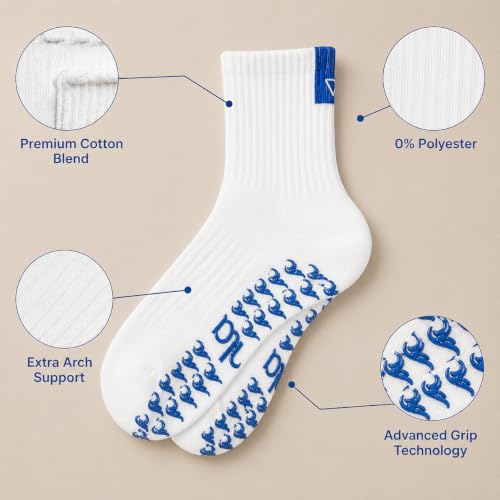 Water Zodiac Element Pilates Socks for Women with Sticky Grips - Yoga, Barre & Exercise
