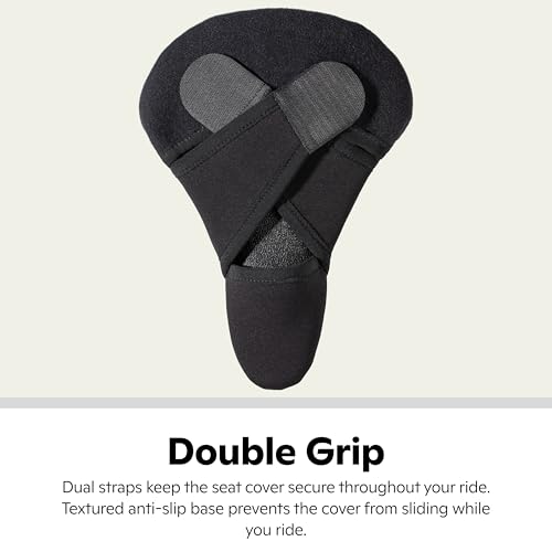 Schwinn Sport Memory Foam Dual Strap Bike Seat Cover, Saddle Cover for Extra Comfort, Soft, Weather-Resistant Memory Foam, Dual Straps Attach Quickly to Most Standard Size Adult Bike Seats