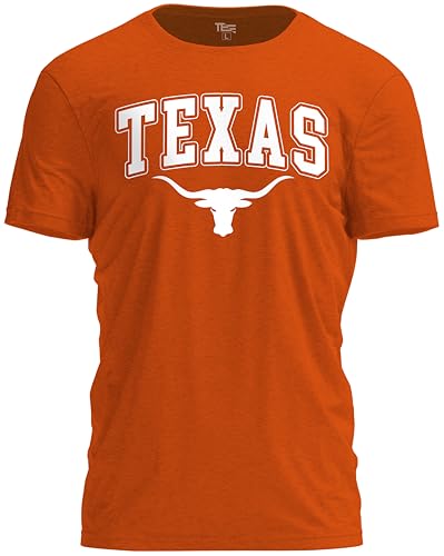 Texas Orange State T-Shirt - Bold Sport Letters Tee, X-Large