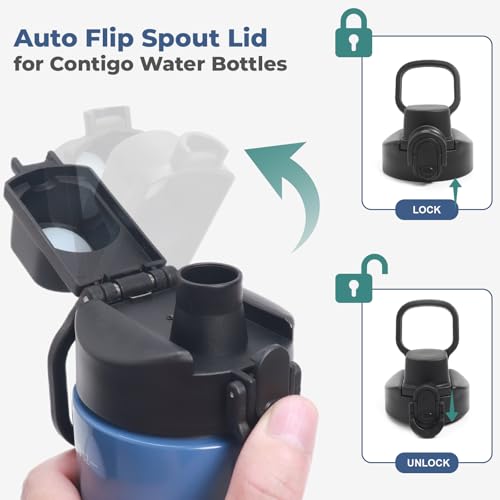 Replacement Lid for Contigo Water Bottles - 1 Pack, Spill-Proof