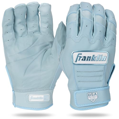 Franklin Sports CFX FP Women's Softball Batting Gloves Carolina Blue Medium