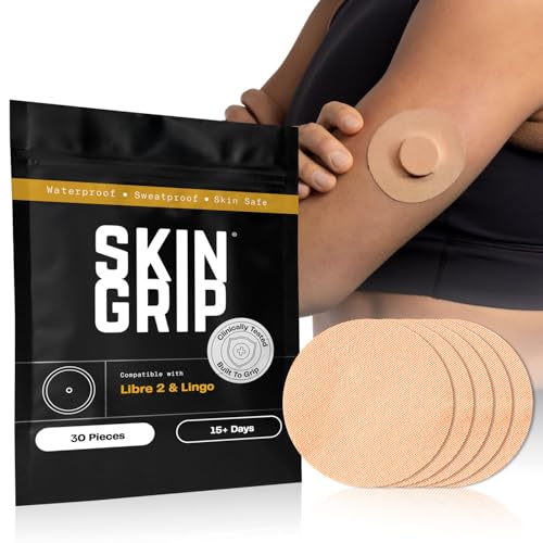 Skin Grip Freestyle Libre 2 & Lingo CGM Covers Tan 30 Pack – Extended Supply