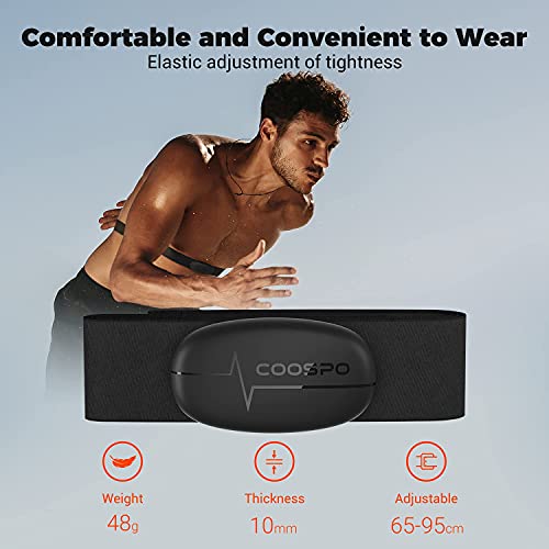Heart Rate Monitor Chest Strap - Bluetooth & ANT+ Sensor