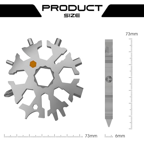 35-in-1 Snowflake Multi Tool - Silver Christmas Gift for Men