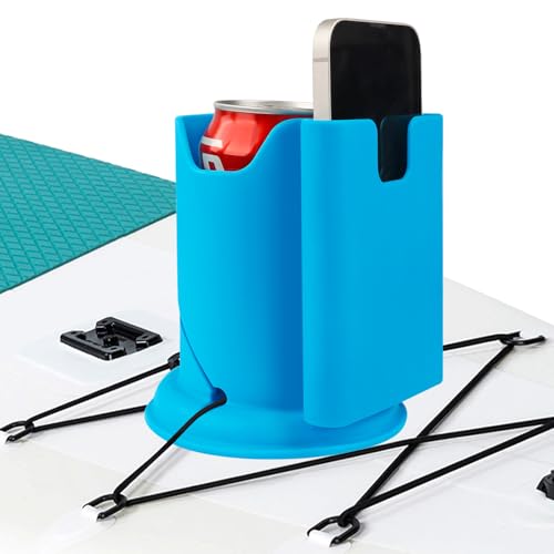 Paddleboard Cup Holder - 2 in 1 Drink & Phone Holder - Blue