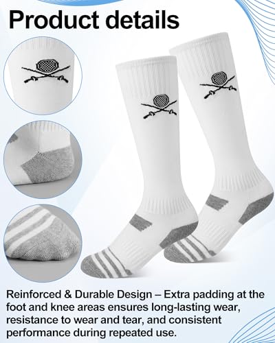 Knee High Fencing Socks for Youth - 5 Pairs Cotton Training Gear