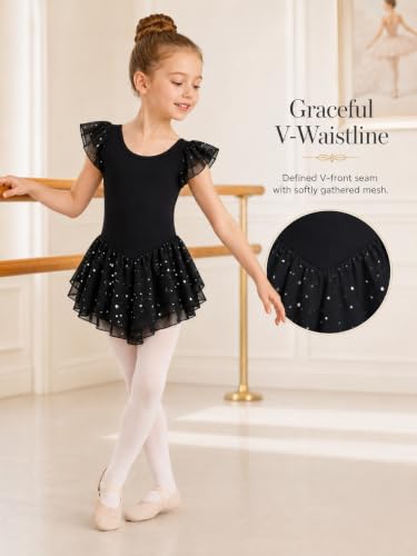 Girls Ballet Leotard with Tutu Skirt - Dance Dress 2-9Y
