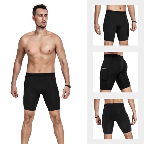 Compression Shorts for Men - X-Large Black Athletic Baselayer