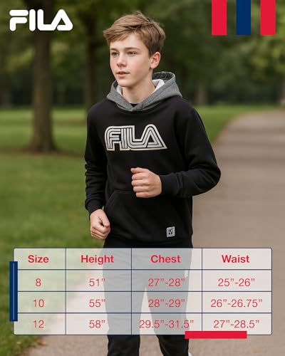 Fila Boys 3-Piece Tracksuit Set Size 10-12 Racing Red Athletic Kids Outfit