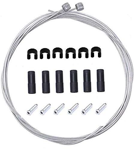 Bike Brake Cable and Housing Set - 1.8m Cables, 3m Housing