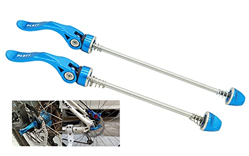 Bike Quick Release Skewers - Stainless Steel, Blue, 1 Pair