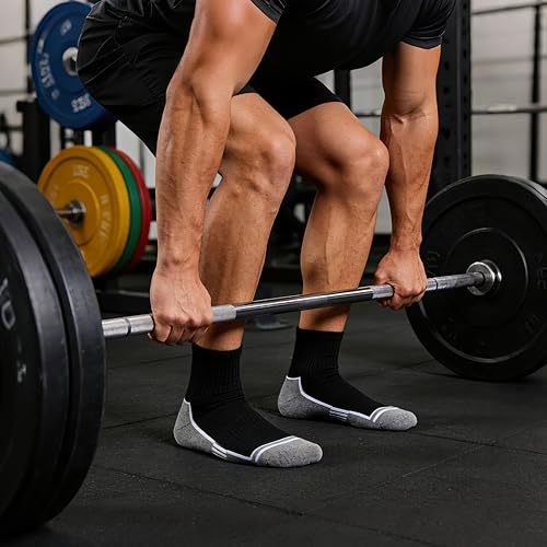 Ankle Compression Socks for Men - White Athletic, 3 Pairs (10-13)