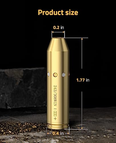 CVLIFE Bore Sight Laser 223 5.56mm/9mm/.243 308 with Batteries - Precision Gun Zeroing