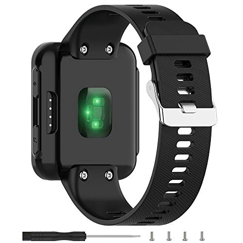 Silicone Replacement Band for Garmin Forerunner 35 - Black