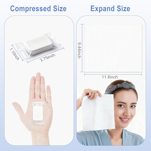 30-Pack Compressed Disposable Towels - Thickened Plant Fiber Washcloths