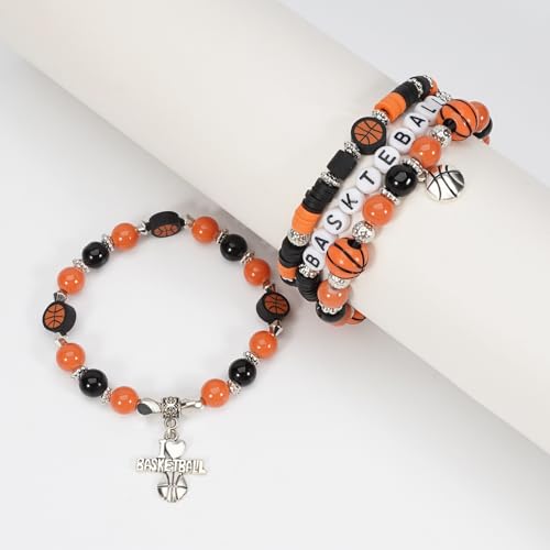 Basketball Game Day Beaded Bracelet - G Variation