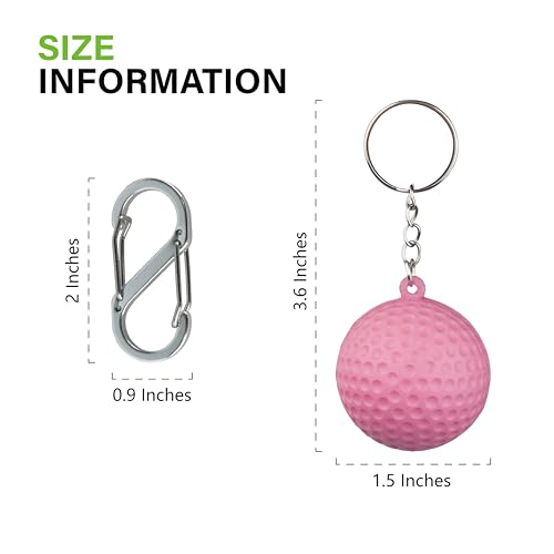 Soft PU Golf Ball Set with Carabiner Clip - 3 Pack