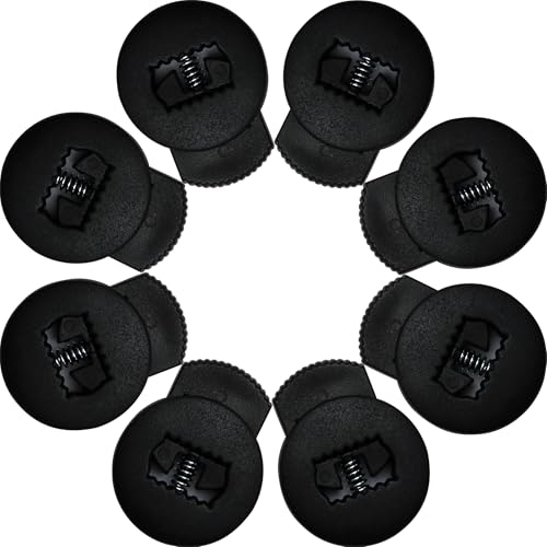 Baseball Glove Lace Locks - 8 Pack, Strong Elasticity, Black