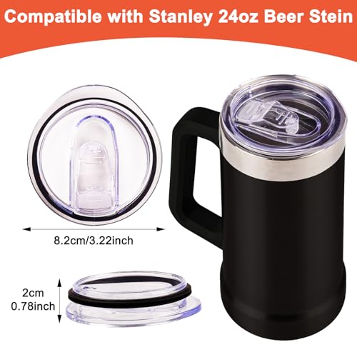 Replacement Lids for 24oz Stanley Beer Stein - 2 Pack