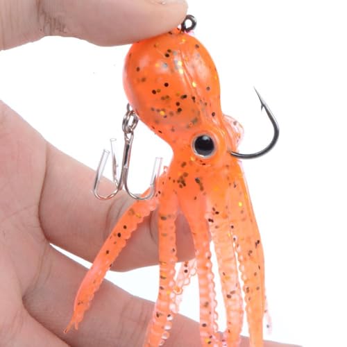 Artificial Octopus Swimbait Lure - White 3.54 Inch/0.81oz