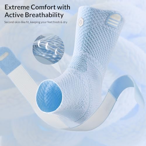 ZOELION Ankle Compression Brace Support with Removable Fishnet Strap for Pain Relief
