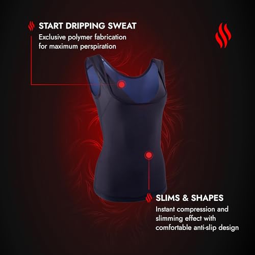 Slimming Sauna Tank Top for Women - Large/X-Large - Black