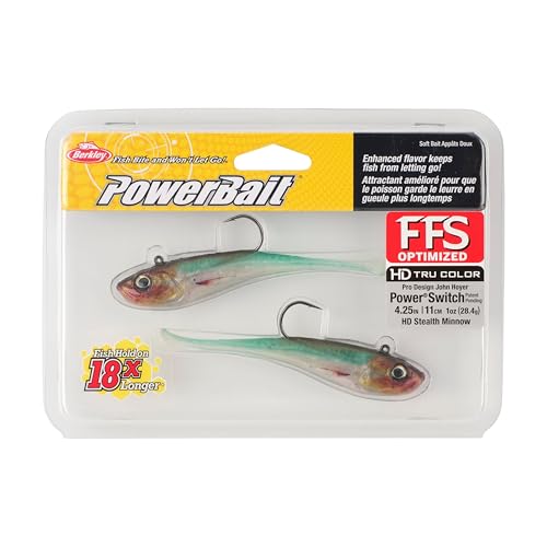 PowerBait Power Switch Soft Bait - HD Stealth Minnow 4.25in