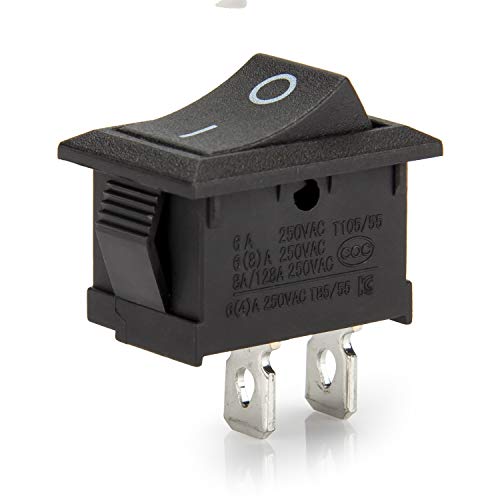 20 Pcs Mini Boat Rocker Switch SPST On/Off 6A/250V 10A/125V