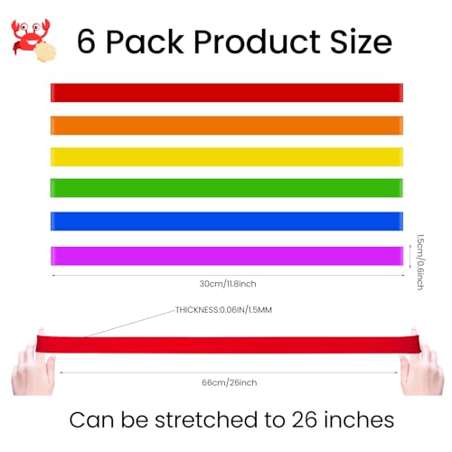 Towel Bands for Beach & Cruise Chairs - 6 Pack in 6 Colors