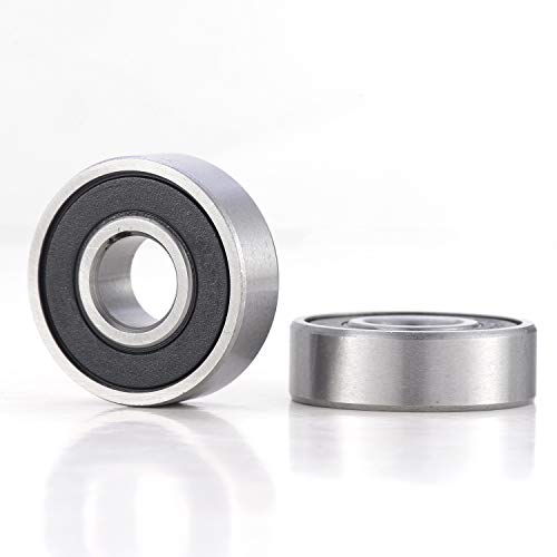 608-2RS Bearing 8x22x7mm - Rubber Sealed Steel 2-Pack