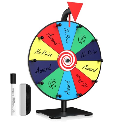 Facilife 12 Inch Color Prize Wheel Spinner with Stand for Carnivals & Trade Shows