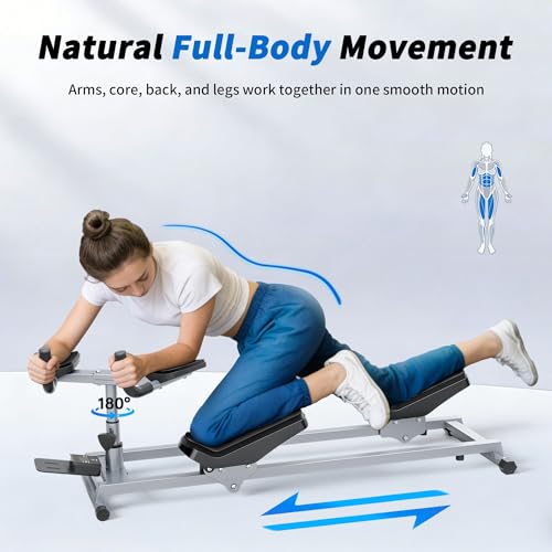 Full Body Low-Impact Cardio Trainer – Adjustable Grips & Knee Support | Basic Model+LCD